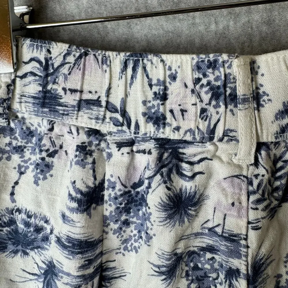 Abercrombie & Fitch Linen Shorts Womens XS White Bermuda Hawaiian Casual Preppy